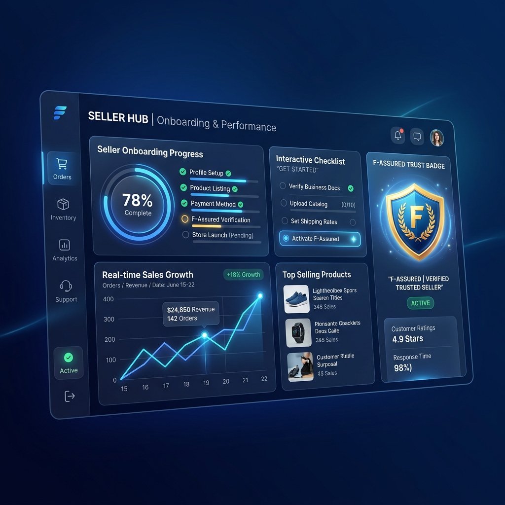 Flipkart Seller Onboarding Dashboard Mockup