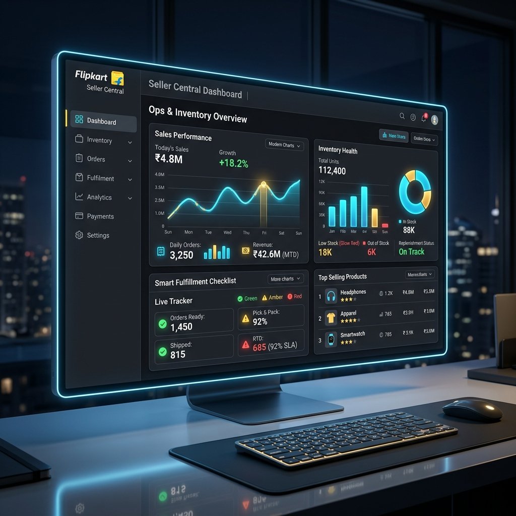 Flipkart Operations Dashboard Mockup